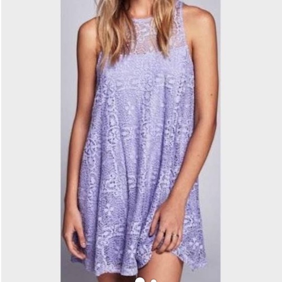 𝅺FREE People Lilac lace mini Dress - Picture 1 of 14
